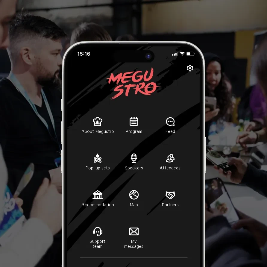MEGUSTRO, app screenshot